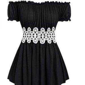 ZEZCLO Women Plus Size Flounce Sleeve Corset Top